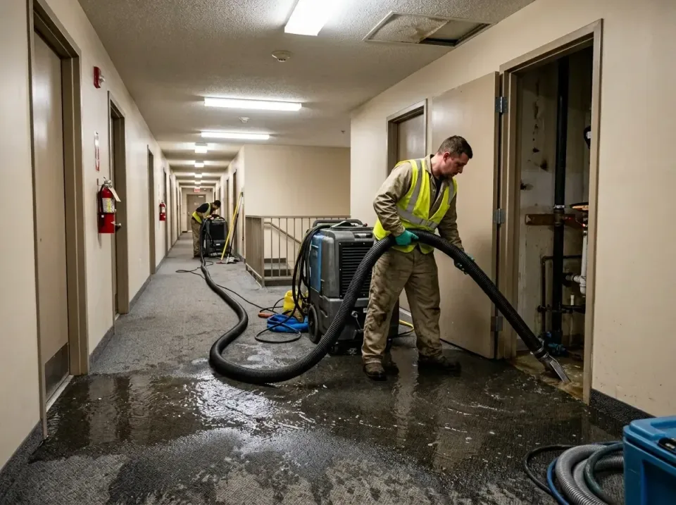 multi-unit-apartment-hallway-f-005 — frequently asked questions, Emergency Burst Pipe Water Extraction & Removal in Lockefor…